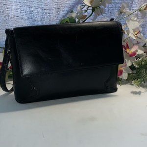 Kenneth Cole Black Leather Shoulder Bag